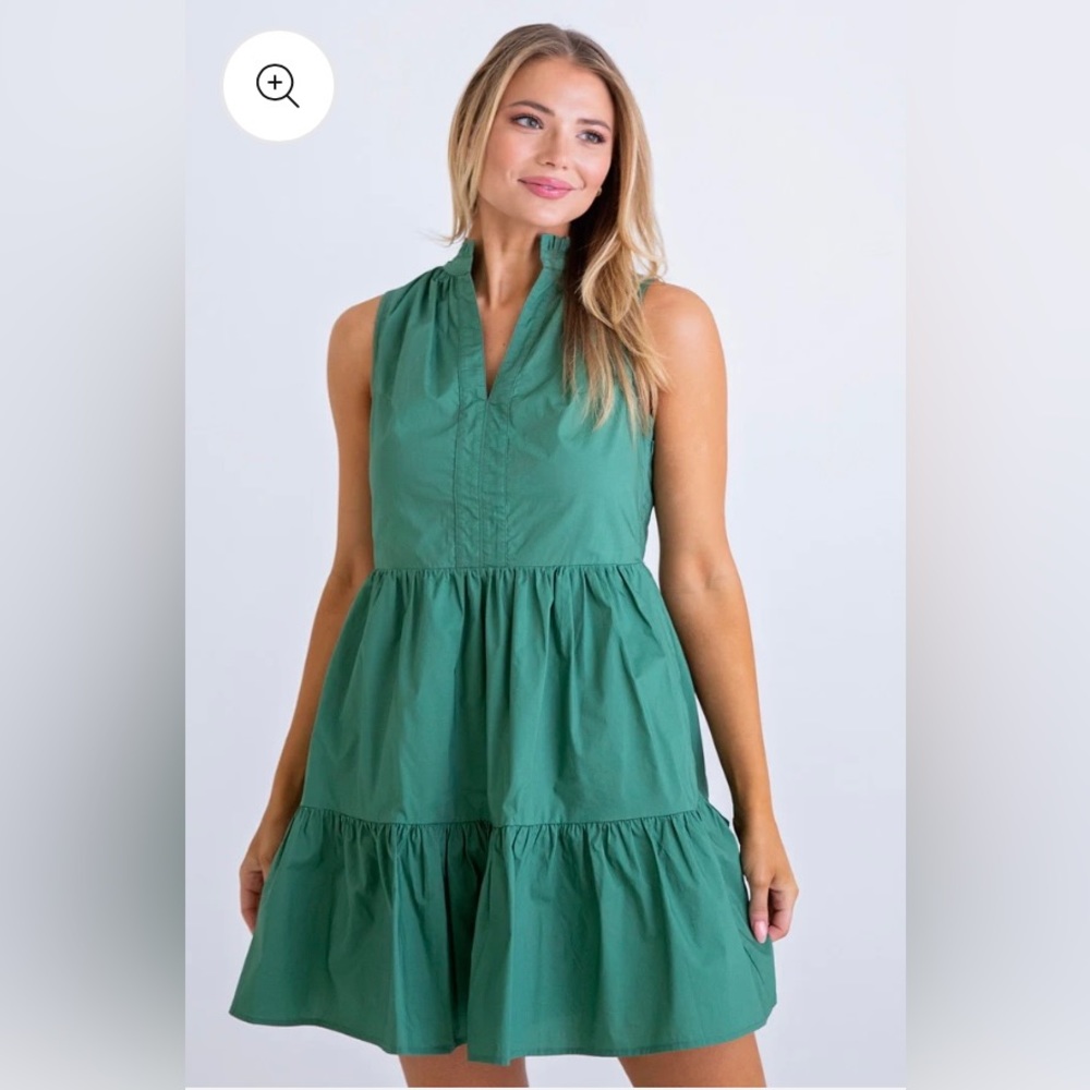 Karlie Sleeveless Poplin Tier Dress size medium